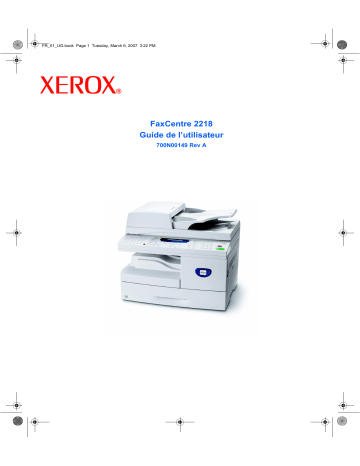 Xerox 2218 FaxCentre Mode d'emploi | Fixfr