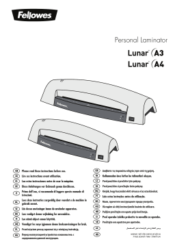 Fellowes Lunar A3 Manuel utilisateur