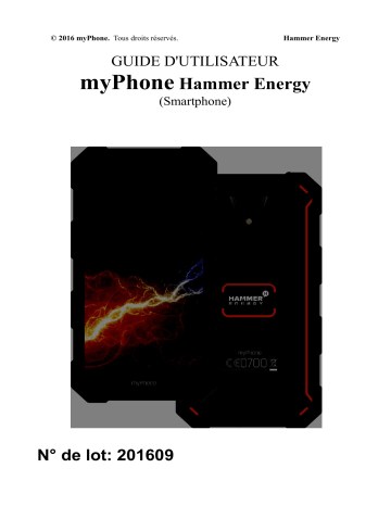 myPhone HAMMER Energy Manuel utilisateur | Fixfr