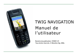 Benefon Twig Navigation Manuel utilisateur