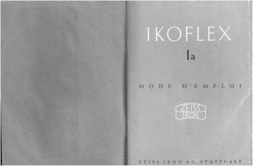 Mode d'emploi | Zeiss Ikon Ikoflex Ia Manuel utilisateur | Fixfr