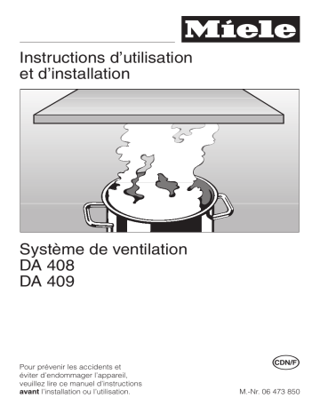 Manuel du propriétaire | Miele DA 408 Manuel utilisateur | Fixfr