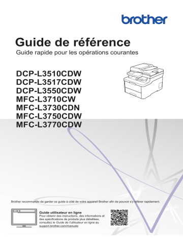 Manuel du propriétaire | Brother MFC-L3710CW Manuel utilisateur | Fixfr