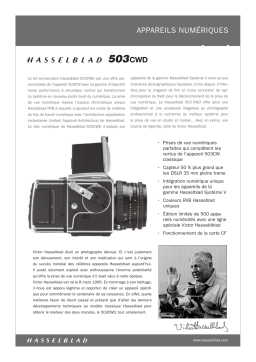 Hasselblad 503CWD Manuel utilisateur
