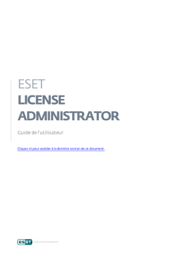 ESET License Administrator 6 Manuel utilisateur