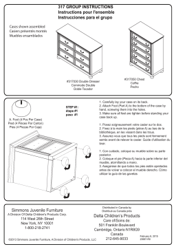 Delta Children Castille Double Dresser Manuel utilisateur