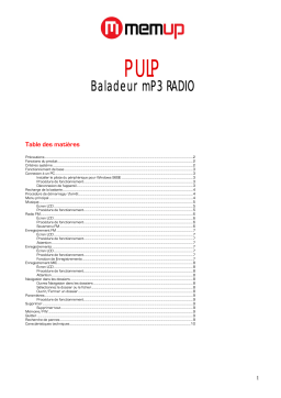 MEMUP Pulp Mode d'emploi