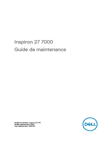 Dell Inspiron 27 7775 desktop Manuel utilisateur | Fixfr