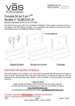 Whalen XLMEC54-LR Malibu 54" 3-in-1 TV Stand  Manuel utilisateur