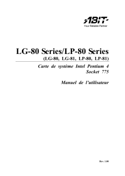 Abit LG-80 LP-80 Manuel utilisateur