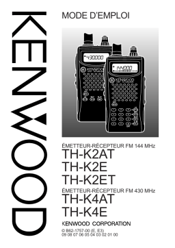 Kenwood TH-K2E Manuel utilisateur