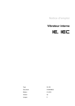 Wacker Neuson IEC58/230/5 CH High Frequency Internal Vibrators Manuel utilisateur