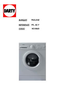 Proline PFL 80 F Manuel utilisateur