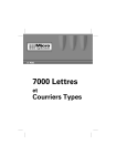 Micro Application 7000 LETTRES ET COURRIERS TYPES Manuel utilisateur