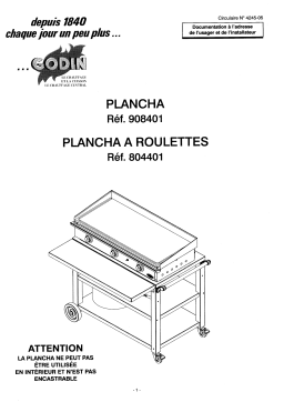 Godin PLANCHA A ROULETTES Manuel utilisateur