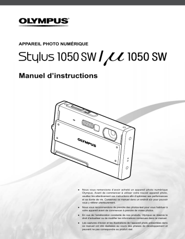 μ 1050 SW | Mode d'emploi | Olympus Stylus 1050 SW Manuel utilisateur | Fixfr