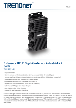 Trendnet RB-TI-EU120 2-Port Industrial Outdoor Gigabit UPoE Extender Fiche technique