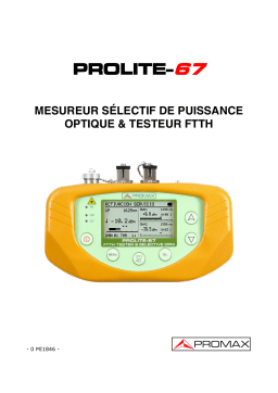Promax PROLITE-67 Selective optical power meter for FTTx-xPON Manuel utilisateur