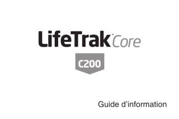 LifeTrak Core C200 Manuel utilisateur | Fixfr