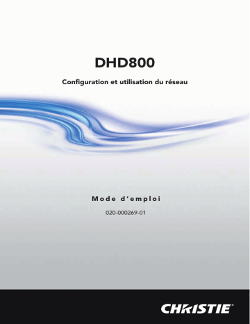 Christie DHD800 1-chip 1080 HD DLP 8000 lumen digital projector Manuel utilisateur | Fixfr