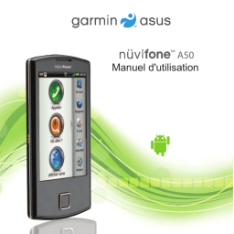 Garmin NUVIFONE A50 Manuel utilisateur