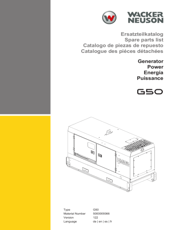 Wacker Neuson G50 Mobile Generator Manuel utilisateur | Fixfr