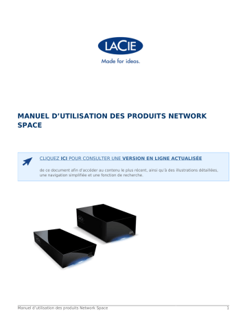 LaCie Network Space 2 Network StorageLegacy Products Manuel utilisateur | Fixfr