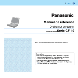 Panasonic CF 19 GPS Manuel utilisateur