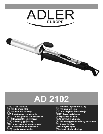 Manuel du propriétaire | Adler AD 2101 Manuel utilisateur | Fixfr