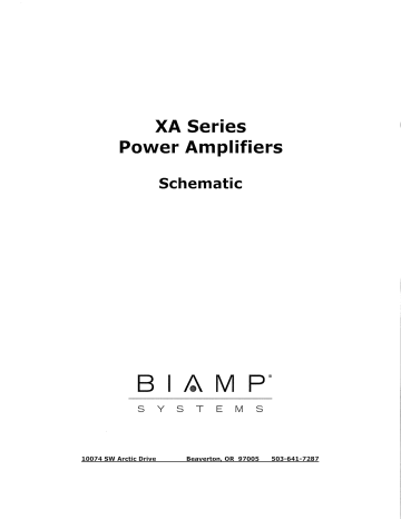 Biamp XA Series Power Amplifiers Manuel utilisateur | Fixfr