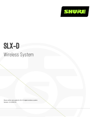 Shure SLXD Wireless System Mode d'emploi | Fixfr