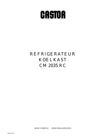 Manuel du propriétaire | CASTOR CM2035RC Manuel utilisateur | Fixfr