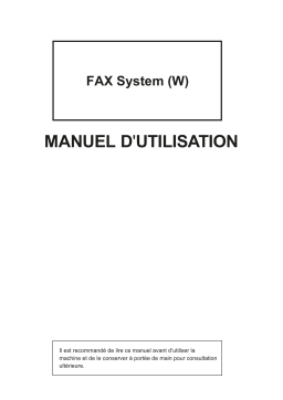 Utax 6505ci Fax System Manuel utilisateur
