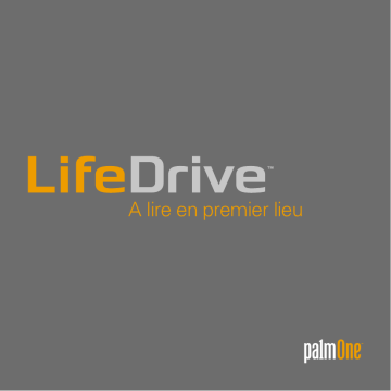 Manuel du propriétaire | Palm LifeDrive Manuel utilisateur | Fixfr