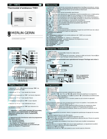 Manuel du propriétaire | MERLIN GERIN THD PLUS Manuel utilisateur | Fixfr