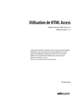 VMware HTML Access 4.5 Manuel utilisateur