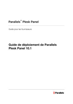 Parallels PLESK PANEL 10.1 Manuel utilisateur