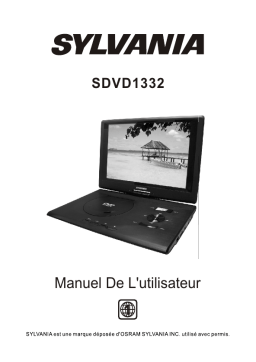 Sylvania SDVD1332 13.3″ SWIVEL PORTABLE DVD PLAYER Manuel du propriétaire