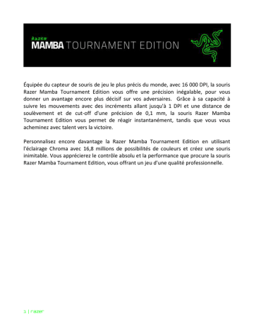 Mode d'emploi | Razer Mamba Tournament Edition Manuel utilisateur | Fixfr