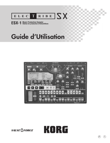 Manuel du propriétaire | Korg ESX1 Manuel utilisateur | Fixfr