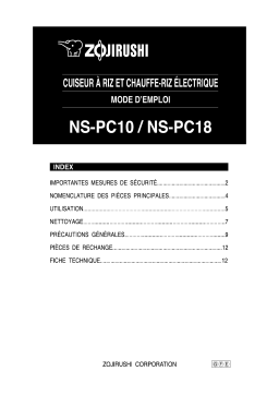 Zojirushi NS-PC10/18 Manuel utilisateur