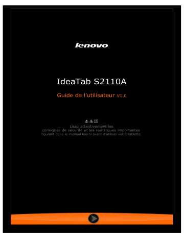 Mode d'emploi | Lenovo IdeaTab S2110A Manuel utilisateur | Fixfr