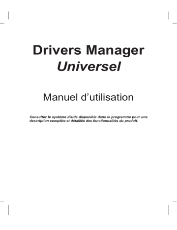 Micro Application Drivers Manager Universel Manuel utilisateur | Fixfr