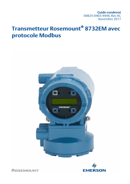 Rosemount 8732EM Transmetteur avec protocole Modbus Manuel utilisateur