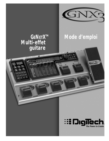 Manuel du propriétaire | DigiTech GNX3 Manuel utilisateur | Fixfr