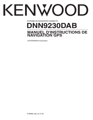 Mode d'emploi | Kenwood DNN 9230 DAB Manuel utilisateur | Fixfr