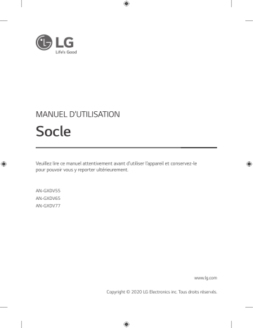 AN-GXDV55 | LG AN-GXDV65 Manuel du propriétaire | Fixfr