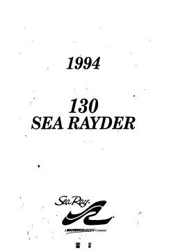 Sea Ray 1994 130 SEA RAYDER Manuel utilisateur
