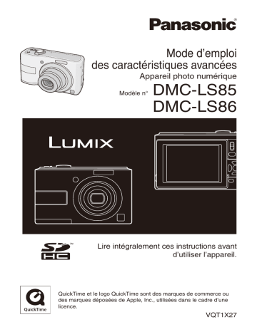 DMC LS86 | Panasonic DMC LS85 Mode d'emploi | Fixfr