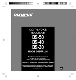Olympus 141897 - DS 30 256 MB Digital Voice Recorder Manuel utilisateur
